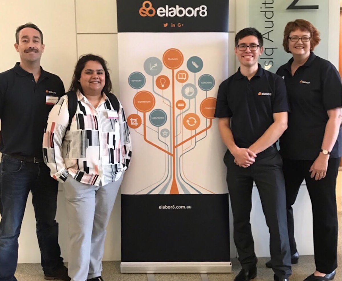 elabor8's tweet photo. Wrapping up the last day of #agileencore in Brisbane – Elabor8ers can’t wait to join the @agileaus community for the 10th Anniversary Conference in 2018! https://t.co/fuhANh54Ej
