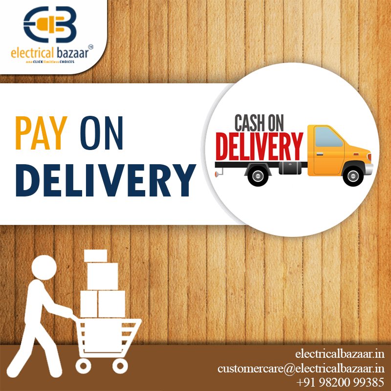 eb_india's tweet photo. pay when the desired #product reaches at your #home #ElectricalBazaar Visit - https://t.co/yJz70sRDNh or Call - +91-9820099385. https://t.co/vpb8xoWVaj