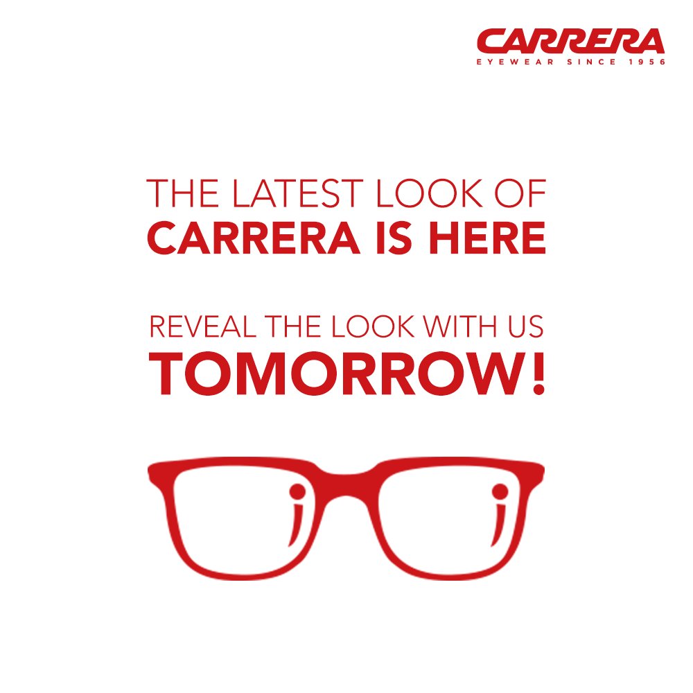 CarreraIndia's tweet image. It&apos;s tomorrow- are you excited to see what&apos;s new? We know we are! Show your love &amp;amp; #StayTuned. #CarreraEyewear #Alert #LookOutForMore