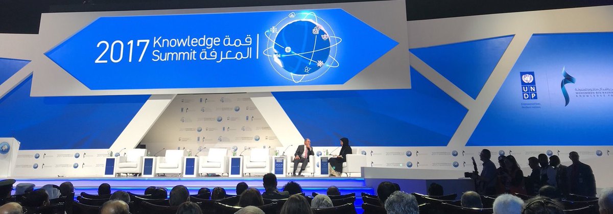 UNDPArabic's tweet photo. تبدأ الآن الجلسة الأولي من قمة المعرفة ٢٠١٧ التي تقام في دبي، كيف يمكن أن تكون للمعرفة في التنمية؟ تابعونا علي هشتاج #knowsummit https://t.co/BAKxhfZbZj