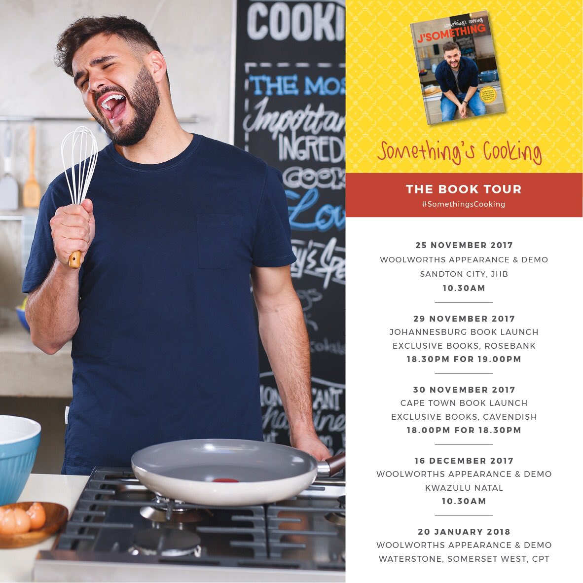Classic1027SA's tweet photo. Tomorrow we welcome back @TamaraLePine &amp; we kick off with a banging interview with @jsomethingmusic as he reveals his cooking book at 11AM https://t.co/Cgxm4xwZ8v