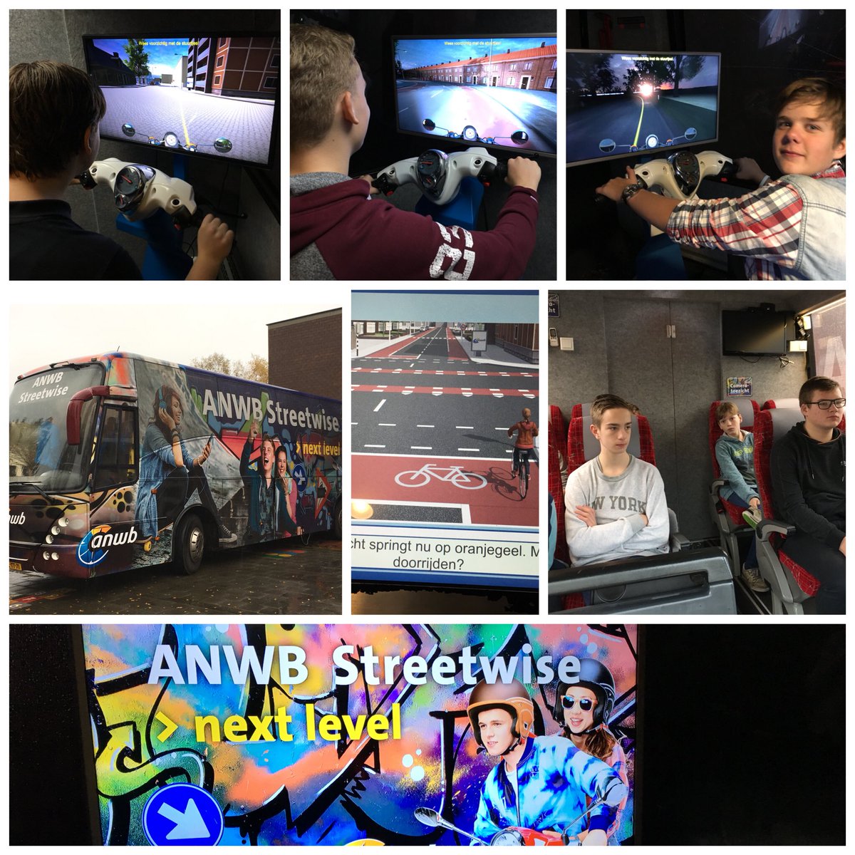 ArcadeHengelo's tweet photo. @ANWB Streetwise next level te gast op ArcadeHengelo. Les over oa #dodehoek #kennisquiz en. #scootersimulatie https://t.co/rvdzn9063e