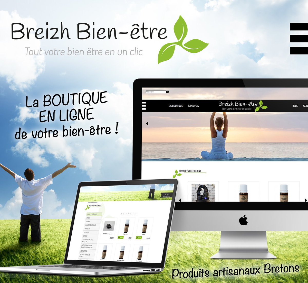AtoutGraph's tweet photo. Des huiles essentielles aux bijoux en passant par des fontaines de relaxation ou encore des tisanes, la boutique en ligne Breizh bien-être vous propose des produits de bien-être artisanaux divers et variés ! #BienEtre #Webdesign #Web #ecommerce https://t.co/E7WSMowiMN. https://t.co/CRCfCi3Vp6