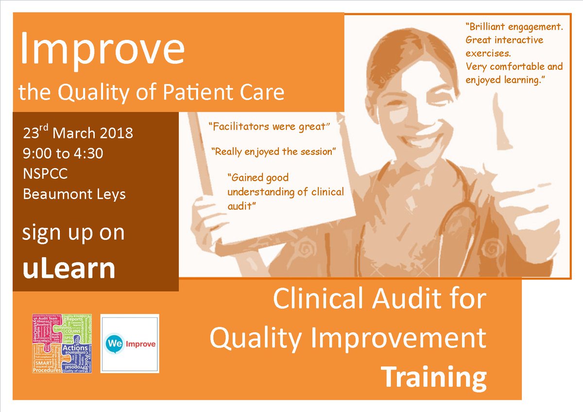 New date available: book now! #weimprove #clinicalaudit #CA4QI