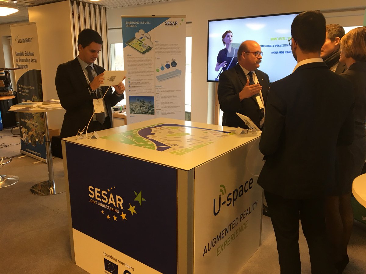 SESAR_JU's tweet photo. Want to understand how #USpace will work in practice? Come and visit the #SESAR stand #drone2017 @Trafi_Finland @EASA https://t.co/4RKNsqnHl7