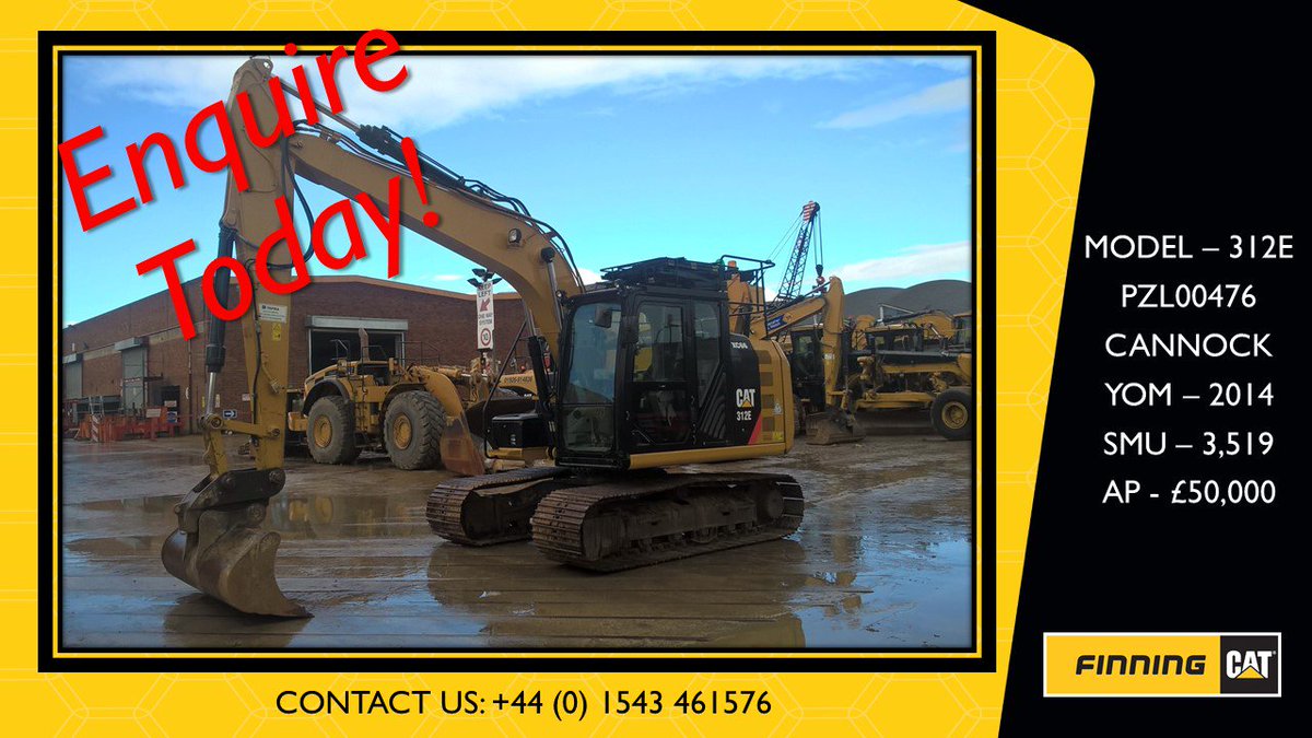 FinningCATUsed's tweet photo. !!FOR SALE!! CAT 312E, 2014, 3,519 Hours!! #MachineOfTheDay #Caterpillar #UsedCatForSale #312E https://t.co/zbZ3rdpNKZ