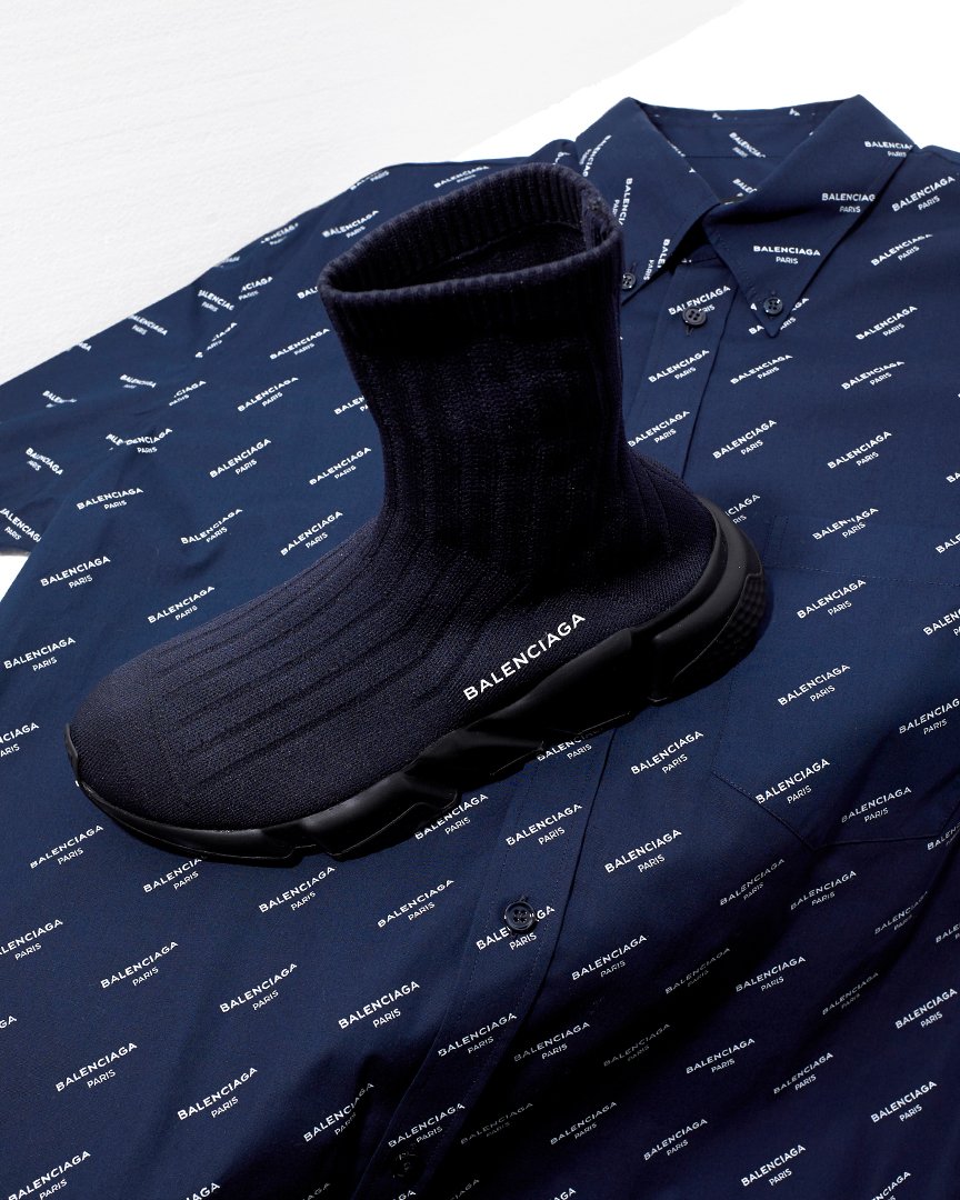 balenciaga speed trainer gris acier off 51%