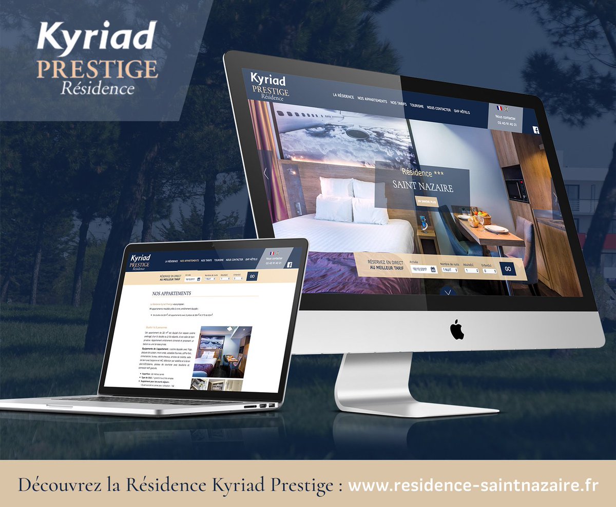 AtoutGraph's tweet photo. Le site de la résidence KYRIAD Prestige de Saint Nazaire a fait peau neuve.
Un design sobre, élégant et contemporain. #Webdesign #Web https://t.co/NjS5bf9NFd https://t.co/x8EiBzNPpo