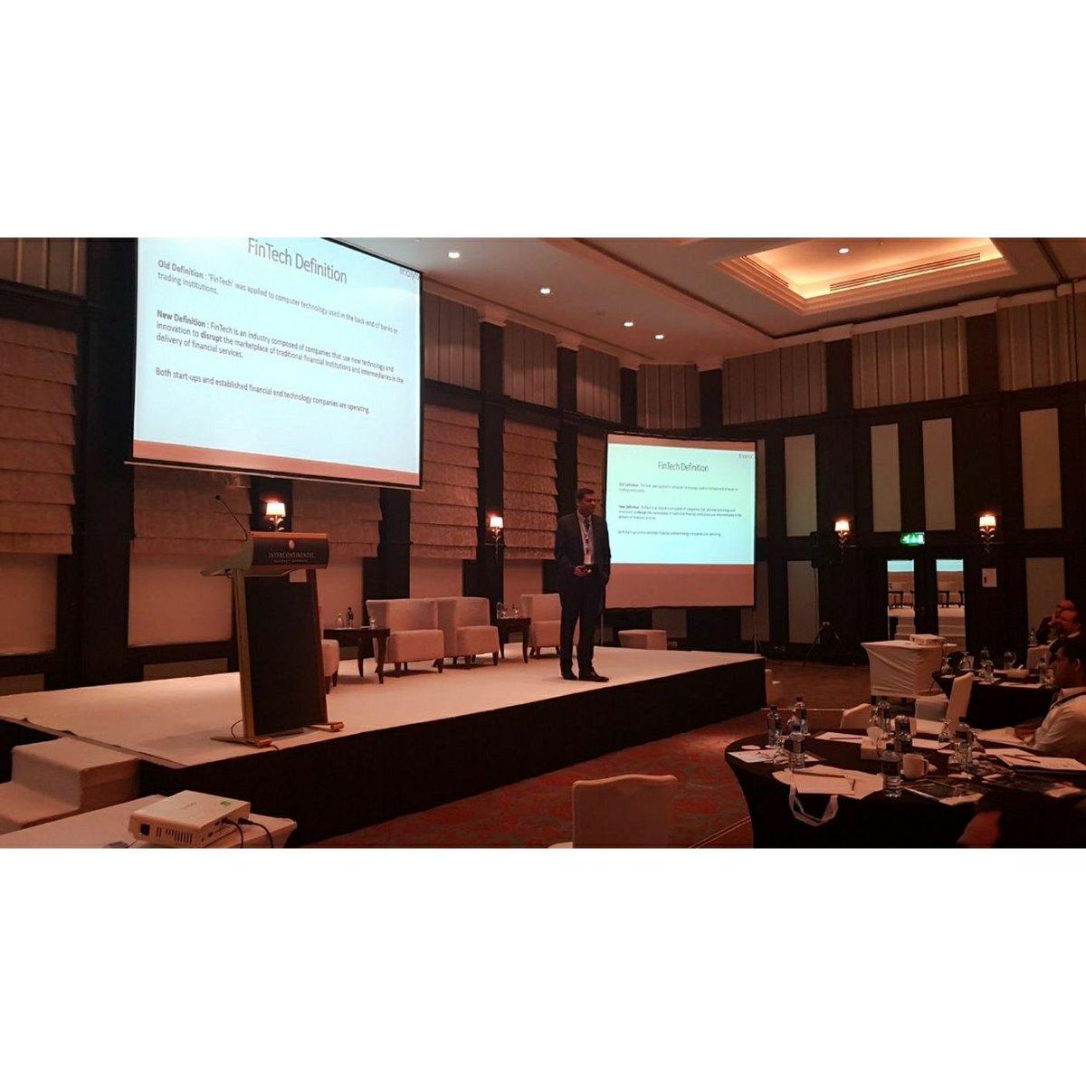 RegTechMENA's tweet photo. Mr.Sriniwas Nandiraju from Finalytix is speaking on the topic Regulatory Sandbox  to support contect Startups in our region.
#RegtechMENA #Banking #finance #sandbox #compliance #innovation #CyberSecurity #AML #Blockchain #Biometrics #bahrain #MENA #GCC https://t.co/Ylqn9NnWrh