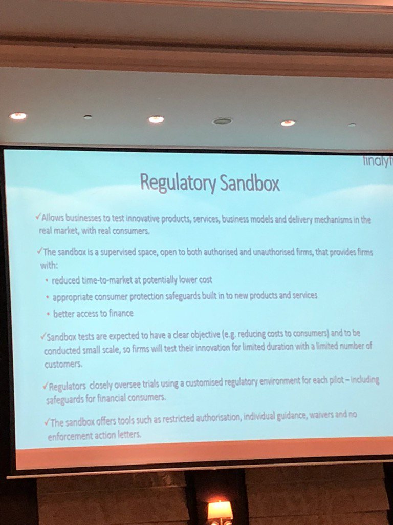 laylasaeed's tweet photo. New regulated activity is Sandbox which means testing innovative product in real customer    #FinTech #RegTechMENA https://t.co/No7qeiC7iA
