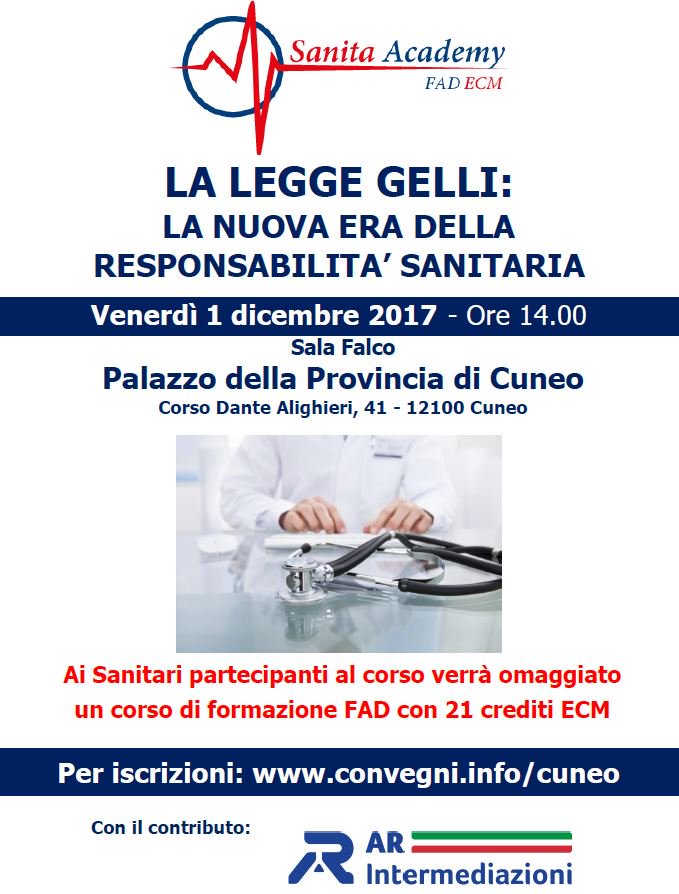 InFoInfermieri_'s tweet photo. CUNEO - Venerdì 1 dicembre 2017
La Legge Gelli: La nuova era della responsabilità sanitaria

Ai Sanitari partecipanti al corso verrà omaggiato
un corso di formazione FAD con 21 crediti ECM
ISCRIZIONI: https://t.co/369yIjoQM2 https://t.co/rDIVZ4cyPw
