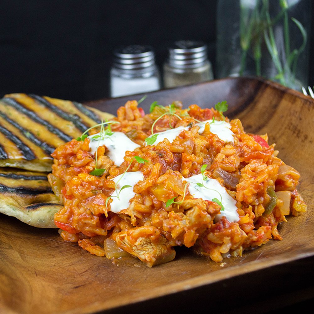 maxsglasgow's tweet photo. 😍 last chance to try this weeks special! Our delicious Chicken and Chorizo Jambalaya. https://t.co/fgOFkDaIYO