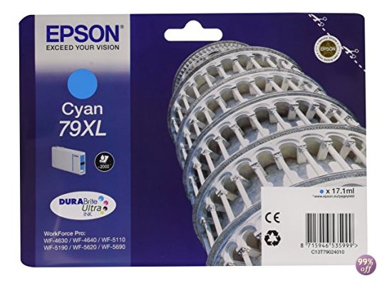 bask.yt/?f1D8F For only £39.62 BUY #OfficeSupply Epson 79XL DURABrite Ink Cartridge - Cyan #