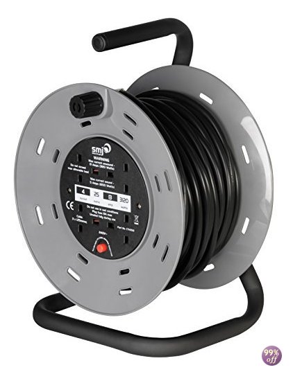 bask.yt/?Aj3a6 #CheapStationery SMJ CTH2513 - 4SKT 25MTR 13A 240V Heavy Duty C only £37.49  #