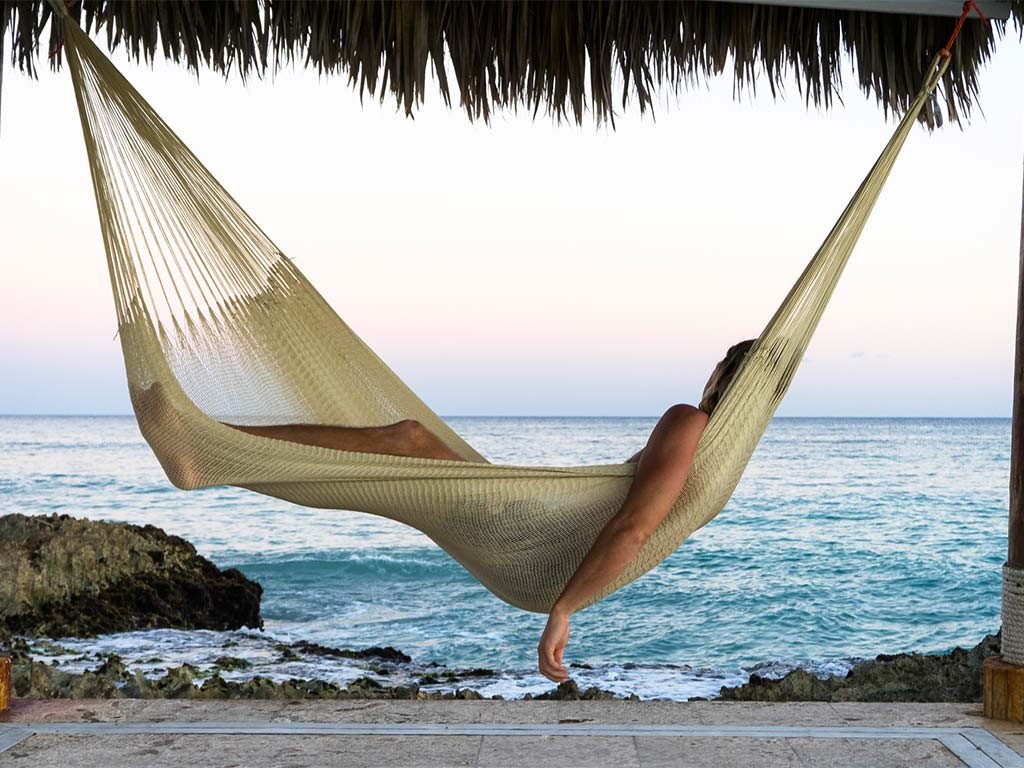 GoodDoctorLinda's tweet photo. Tropical island.
La isla bonita.
Tropical vacation.

Update.

@Lucifer_In_LA and I spent the night in our hammocks. Talking. Drinking cocktails.

He's still asleep.
I did some early morning beach yoga. https://t.co/R5yjIsui9E