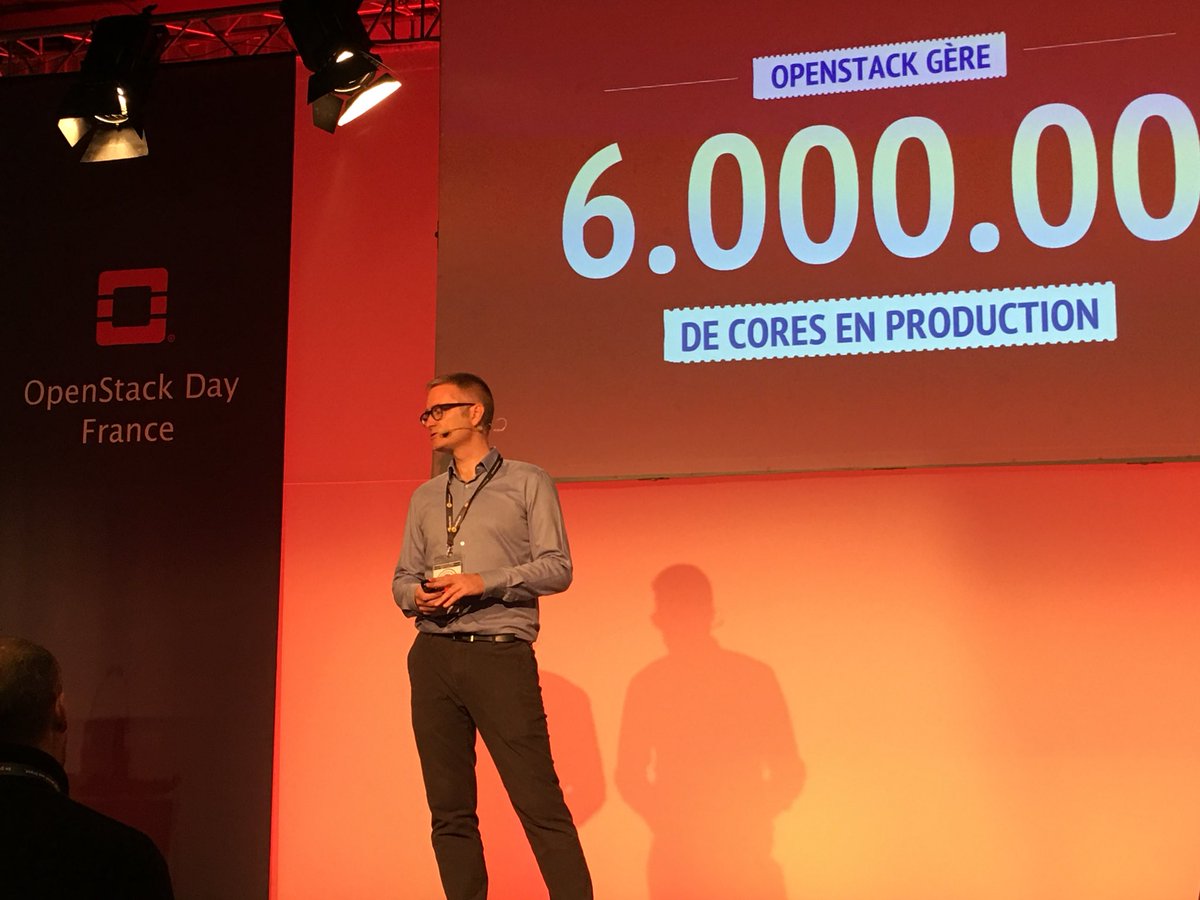 cyrillechausson's tweet photo. #openstackdayfrance la communauté #OpenStack connaît une croissance de 95% dans le monde. 6 millions de cores en production. La 🇫🇷 très active dans la communauté @ovh_fr @SUSELinux_fr @RedHatNews https://t.co/UlTYzs4v1W