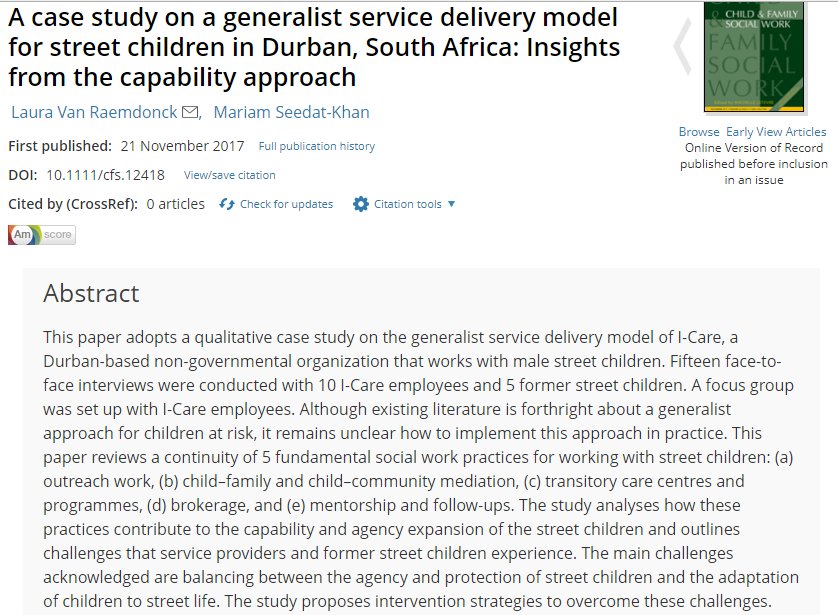 Laura_Van_Raemd's tweet photo. Yesterday was #UniversalChildrensDay. Today the publication on my fieldwork with #streetchildren came through. @SeedatMariam @Unicef Have a look: https://t.co/HWHhqoGnue #socialwork #outreachwork #adaptivepreferences #agencyfreedom #capabilityapproach https://t.co/LEGwnY9U8R