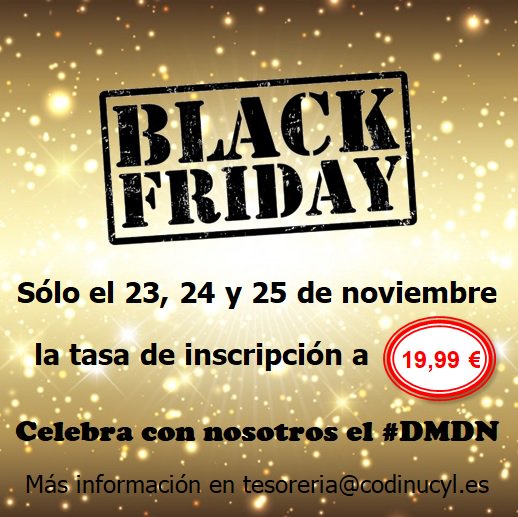 Muy buenos días! Con motivo del #DMDN esta semana nos hemos liado la manta a la cabeza para traeros esta promoción #BlackFridayDMDN: para aquellos dietistas-nutricionistas que quieran colegiarse en #CODINUCyL,  dejamos la tasa de inscripción ¡¡a 19,99 €!! (en vez de 75€).
