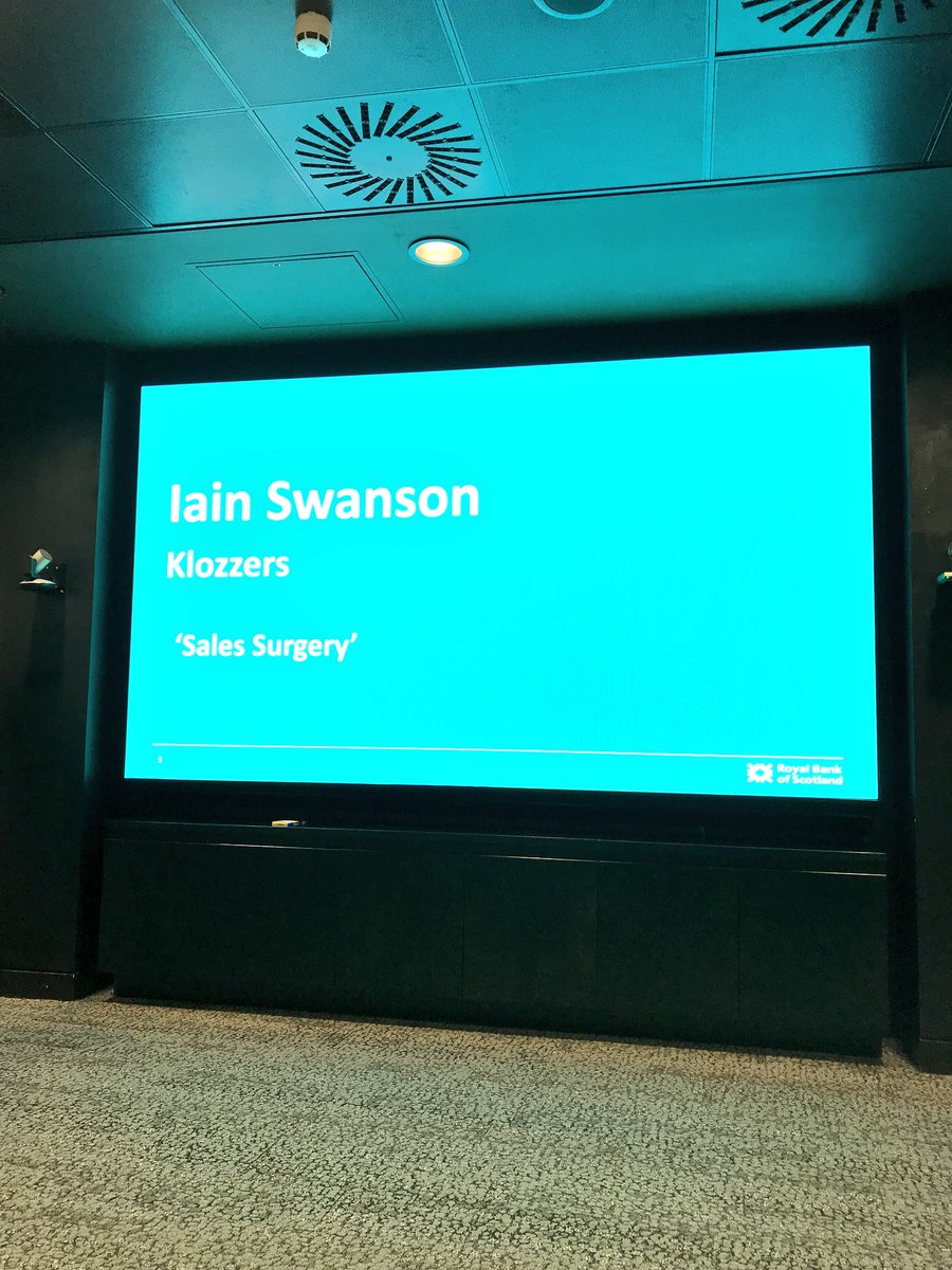huckagency's tweet photo. Sales Surgery with Iain Swanson from Klozzers this morning. #royalbankmeetup #rbsmeetup #godoedinburgh #godo https://t.co/ESJYrVW4bh