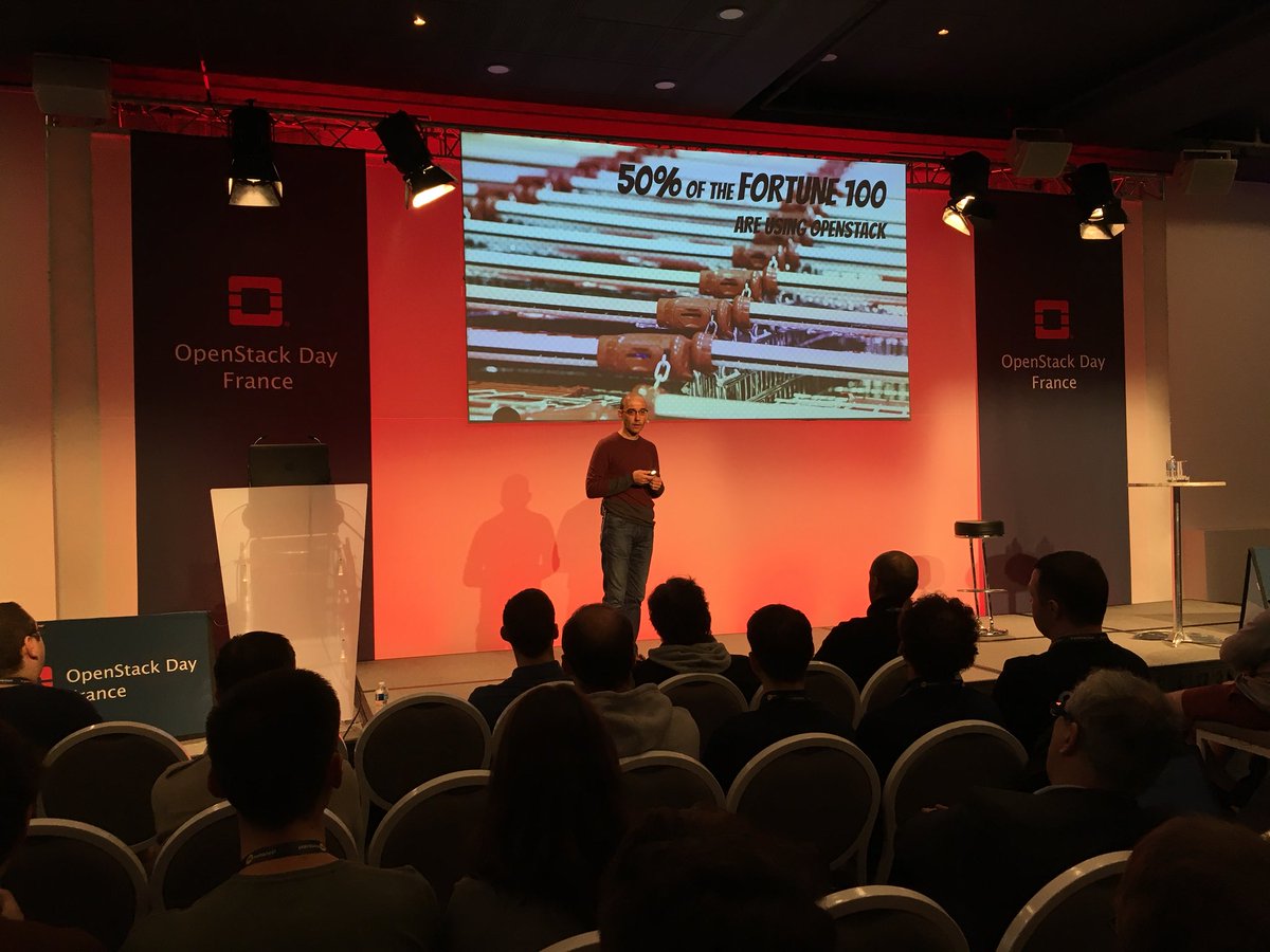 egallen's tweet photo. Proud to launch OpenStack Day France 2017 @tcarrez on stage #OpenStackDayFrance https://t.co/NjYfBfF8o5