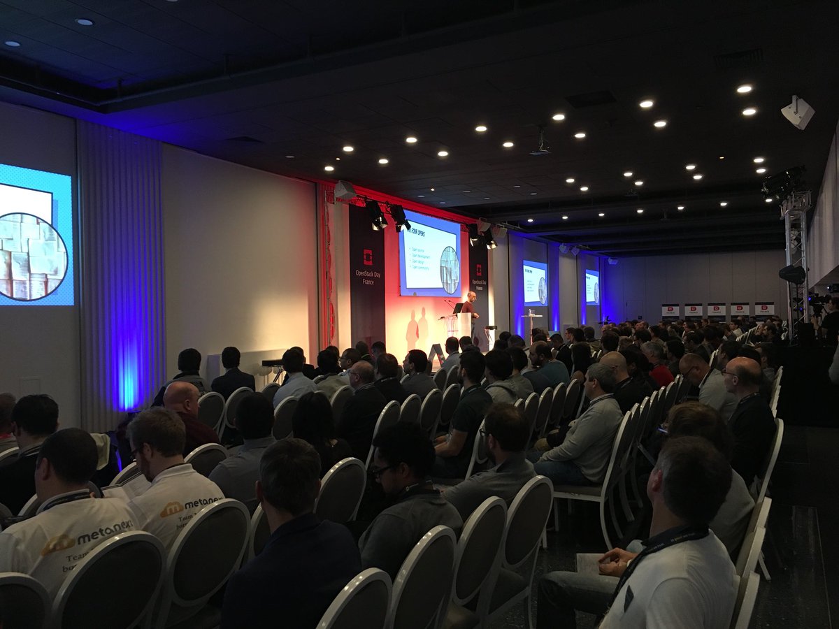 egallen's tweet photo. Proud to launch OpenStack Day France 2017 @tcarrez on stage #OpenStackDayFrance https://t.co/NjYfBfF8o5