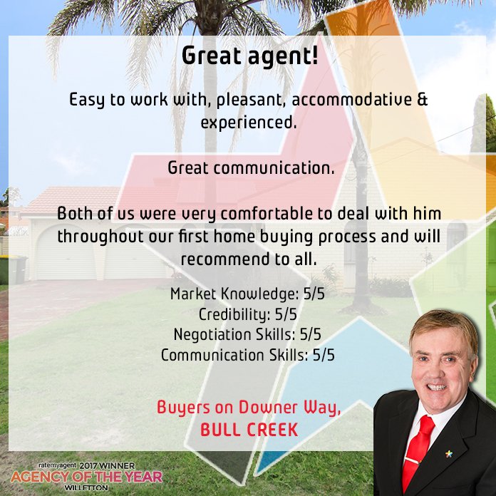 Prowest_RE's tweet photo. Second post for Testimonial Tuesday today! 
Well done Wayne! Another happy Buyer =]

#RealEstatePerth #PropertyPerth #BullCreek #TestimonialTuesday #Purchaser #PurchaserReview #ProfessionalsProwestRealEstate #Pleeasant #Accommodative #Experienced #FiveStars https://t.co/dsCWEscZ7Y