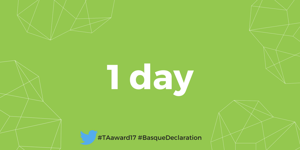 Only one day to go until the #TAaward17 Award Ceremony takes place at <a href="/EU_CoR/">European Committee of the Regions</a> (12:30 - 13:00 CET). To watch the ceremony live, follow the link: livestream.com/accounts/56429…