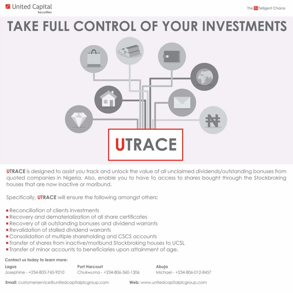 UnitedCap's tweet photo. Have you misplaced your share certificates? Search no more! With UTrace, we can help you get another one. #UTrace #UnitedCapitalSecurities https://t.co/JVvoy47ued