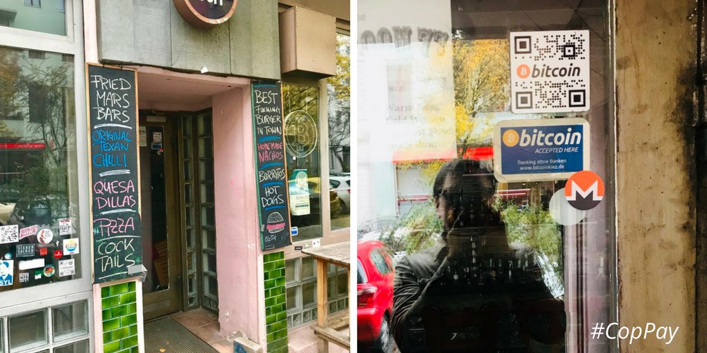 CopPay_io's tweet photo. Can you imagine? This is the FIRST bar in Berlin that started accepting bitcoins since year 2011! Now CopPay team in Berlin to share experience and offer new and innovative solutions.👌
#coppay #cryptofying #cryptopayments https://t.co/CyNQZXowGx