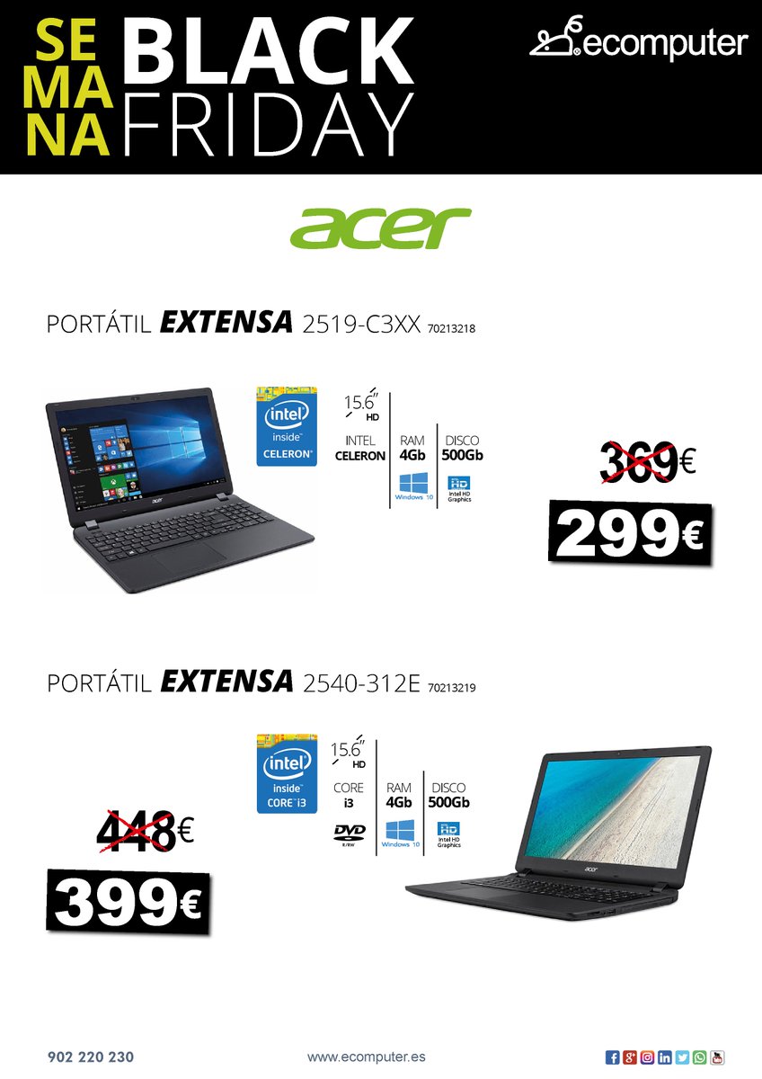 Ecomputer_'s tweet photo. ¡MARTES! Hoy te mostramos las ofertas en #portátiles 💻 que hemos preparado para el #BlackFridayEcomputer ¡Sí, lo hemos vuelto a hacer! ¡Te traemos un portátil #Asus con 100€ de descuento! 🙌💃 Descubre estas y muchas ofertas más en tu #TiendaEcomputer https://t.co/c20Qg2we31
