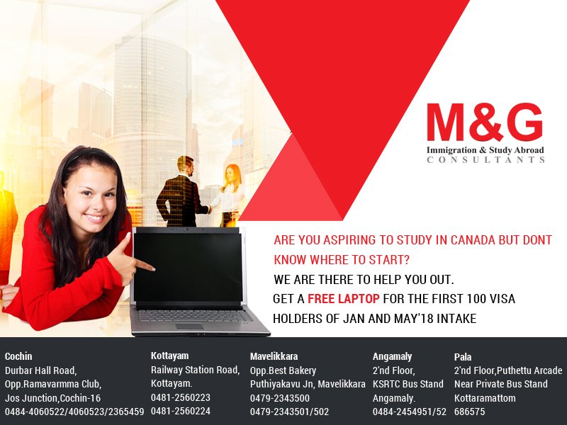 mandgworld's tweet photo. Are you aspiring to study in Canada but don’t know where to start? We are there to help you out. Get a free laptop for the first 100 Visa Holders of Jan and May'18 INTAKE
#studyincanada #immigration #canadagovernment #canadavisa #intake2018 #studyabroadbecause #intstudent #edunz https://t.co/ssQQSSOpKs