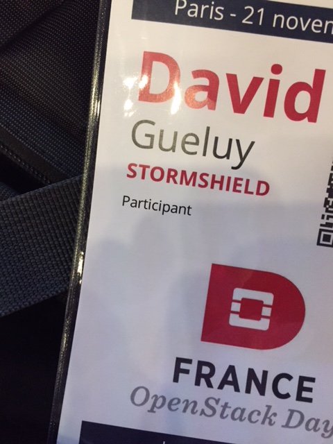 DavidGueluy's tweet photo. I’m at #OpenStackDayFrance I will be happy to talk about Stormshield security solutions on #Openstack https://t.co/tb5ENfXH3J