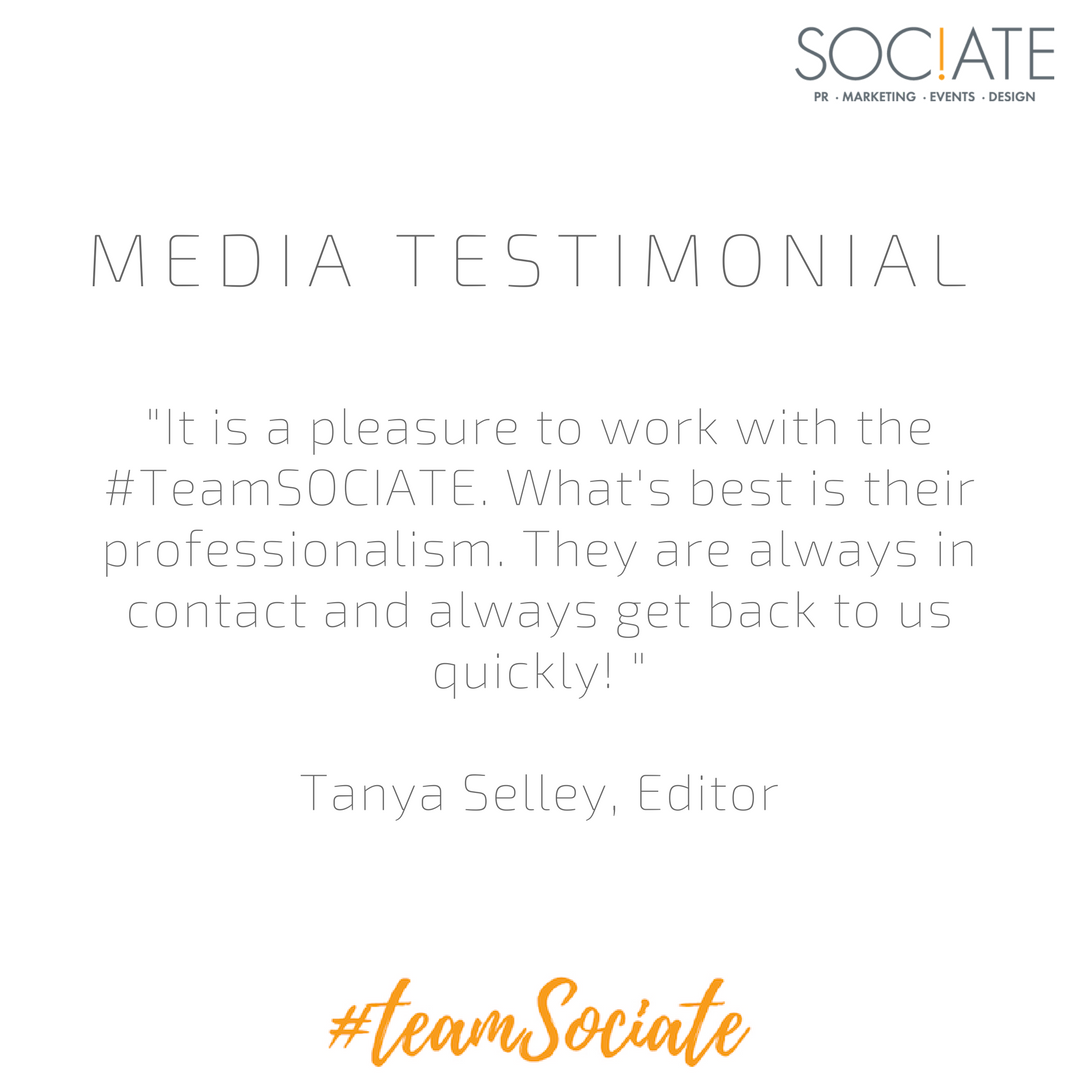 sociateuae's tweet photo. Thank you to our media friend - Tanya Selley - for this lovely testimonial - we love working with you too! For media enquiries contact our intern Yvonne @ prteam@sociate.ae #dubaimedia #testimonials #pragency #sociateuae #teamsociate https://t.co/TxqpowaQtL