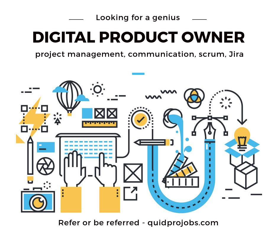 QuidProJobs's tweet photo. Creative mobile agency in #Brugge hires experienced #DigitalProductOwner #Jira #Scrum #JoinTheReferenceClub https://t.co/Lr1Q8rBGW7