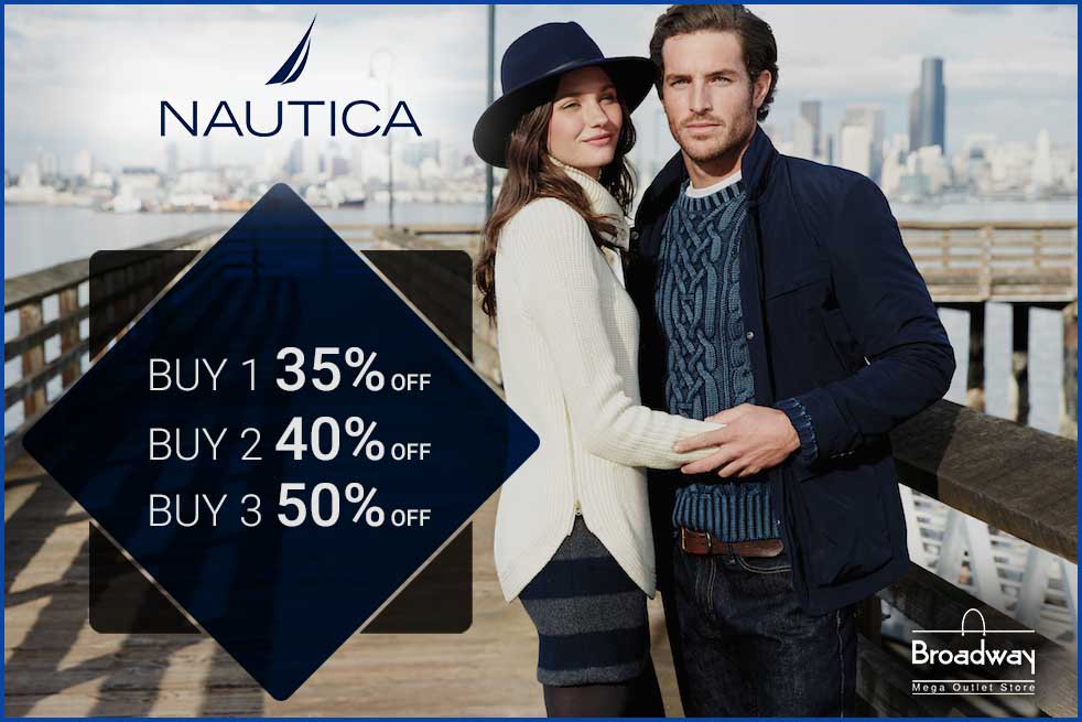 BroadwayRetail's tweet photo. Get up, Dress up and show up 🙂🙂People will watch, make it worth their while!
#Nautica Offers
BUY 1 35% OFF
BUY 2 40% OFF
BUY 3 50% OFF
#MegaOutlet #Shopperholics #BroadwayRetail #FashionAddict https://t.co/hB2Nk4XLMp
