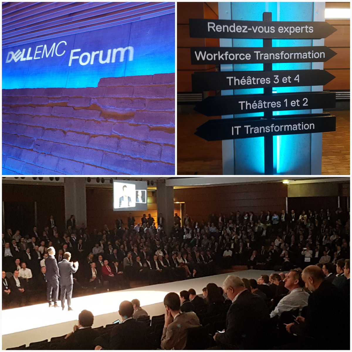 petbe01's tweet photo. Ouverture grandiose de #DellEMCForum Paris avec nos deux GMs sur scène  @StephaneatDell &amp;  @StephBarberet https://t.co/VmQ0fWuXvW