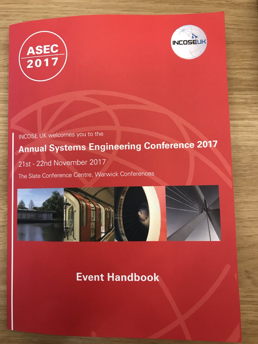 PSchreinemakers's tweet photo. Today the @incose_org @incoseuk #ASEC2017 kick’s off Today https://t.co/yGAsM9nXhS