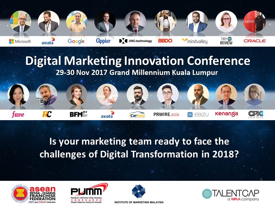 WEALTHdotmy's tweet photo. Is your Marketing Team ready to face challenges of Digital Innovation in 2018! Will you maximize your budget or minimize it?

Sign up now to get a discounted price!
https://t.co/JaICES3Baz

#DMICON #DigitalMarketing #Omnichannel #GrowthHacking #SocialMedia https://t.co/iv427G6zMK