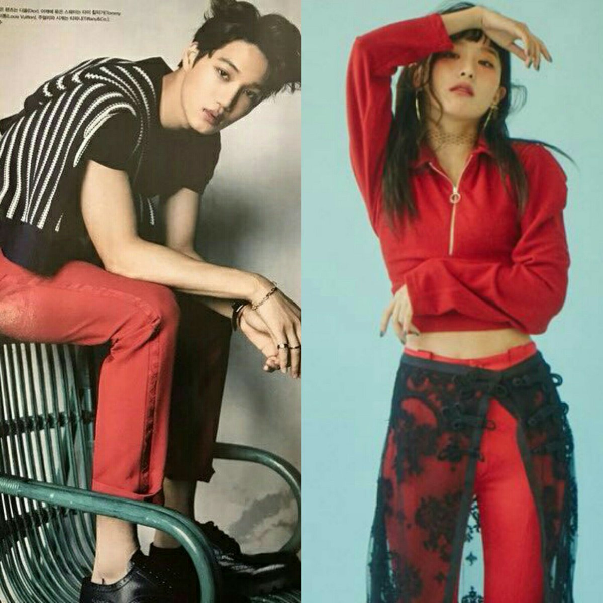 seulkai20's tweet photo. 김종인 for Vogue Magazine December issue 2017
강슬기 for Singles Magazine December issue 2017
Seulkai wih black and red concept💖
#슬기 #카이 #seulkai #seulgi #kai #daviorgom #exovelvet #exo #redvelvet https://t.co/EDMsIIzOgn