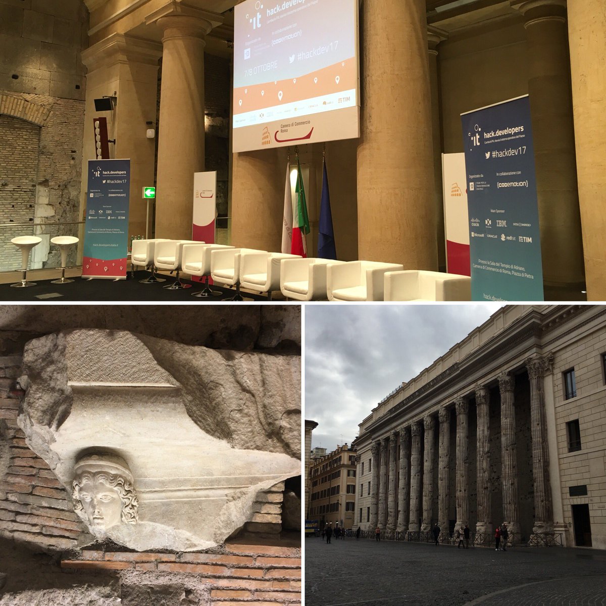 anBenedetti's tweet image. Nella splendida cornice del Tempio di Adriano, #Roma, raccontiamo, premiamo, continuiamo #hackdev17.
Tutti insieme, per il nostro Paese!
