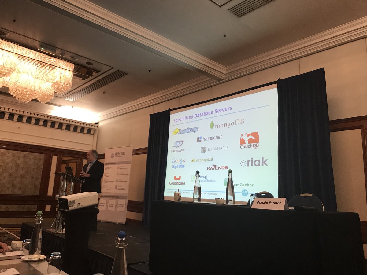 #EDBIA honoured to co-chair the IRM Enterprise Data and BI conference , now Rick Van Der Lans provides some perspective before the keynote by Donald Farmer.