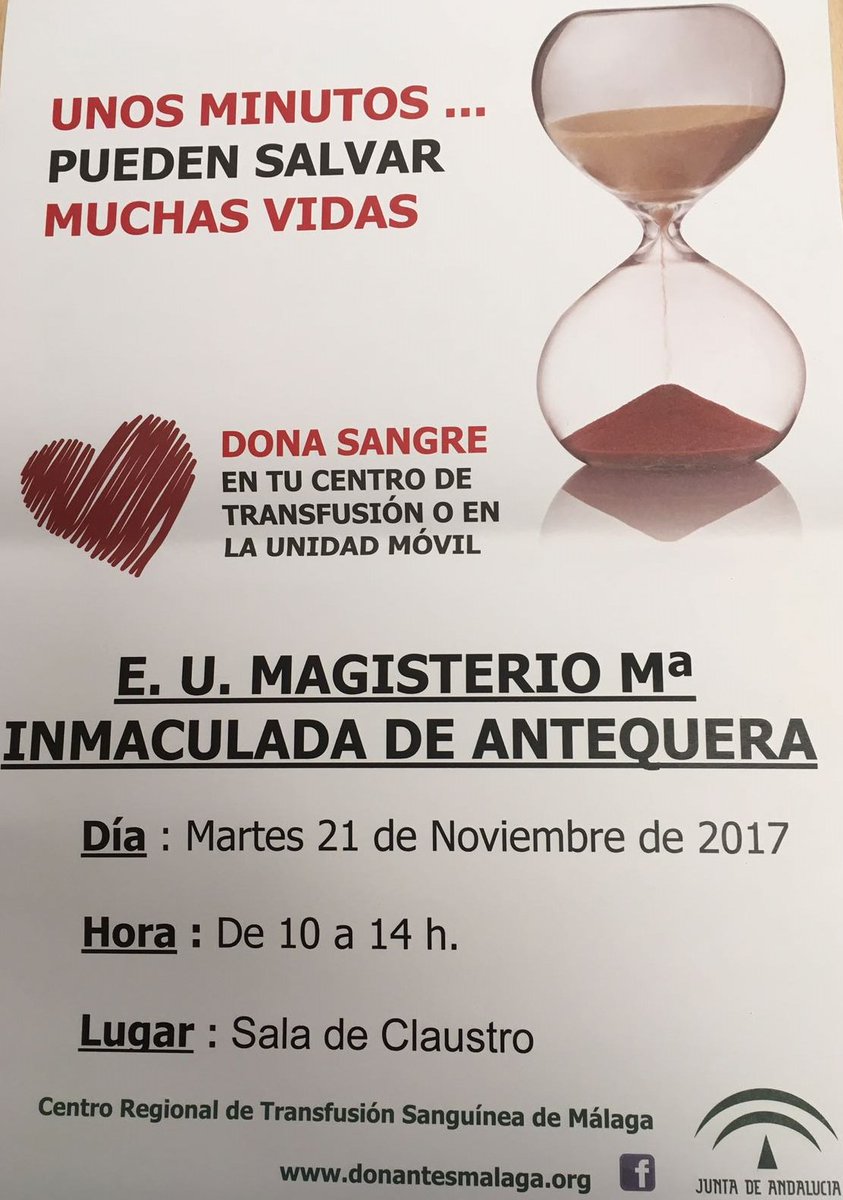 En estos momentos, en <a href="/TwtCammia/">cammia</a>  comienza nuestra cita con la Solidaridad. Campaña Universitaria de Donación de Sangre 2017. ¡Ayúdanos a salvar vidas!
#MagisterioAntequera #DonaSangre