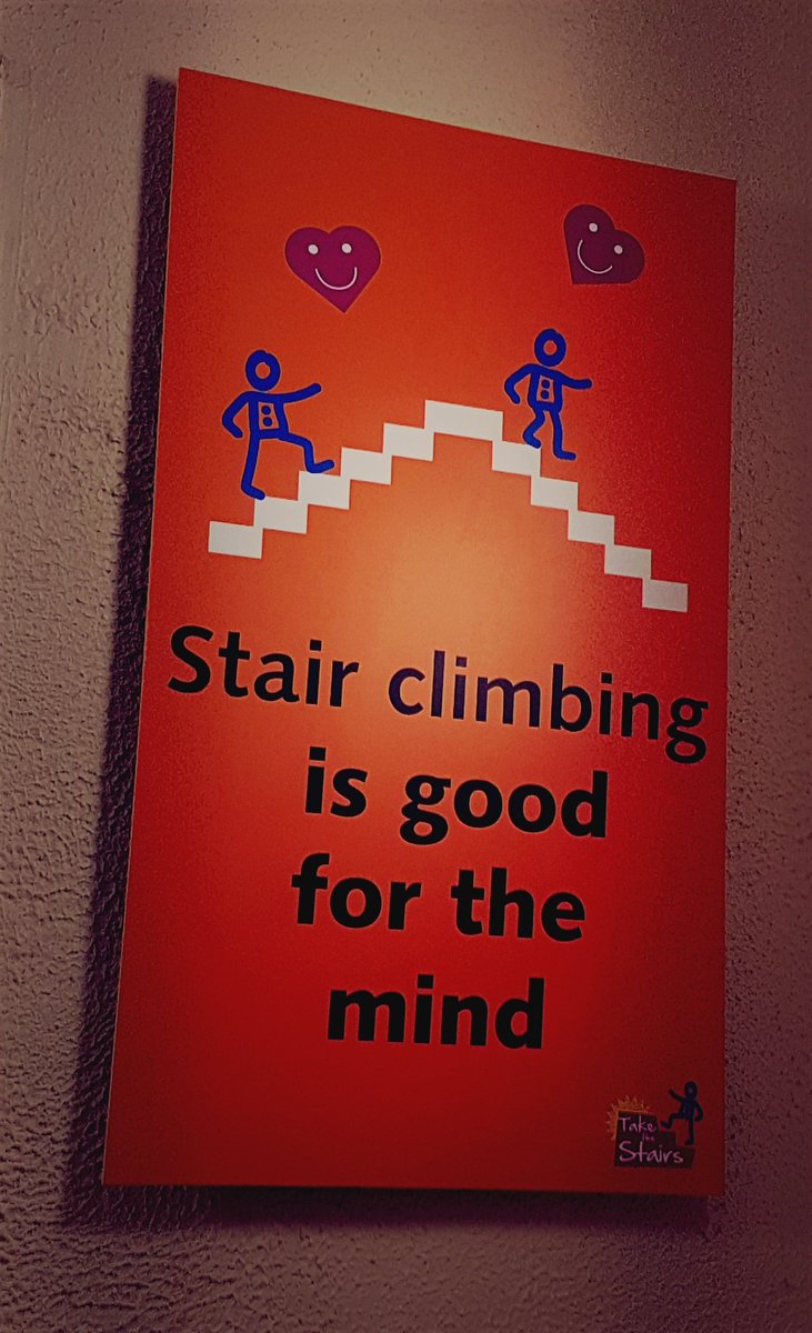 PUNC14Julie's tweet photo. Visiting my daughter's friend last night I took a different set of stairs to which I normally use at work, nice surprise to see these signs, they should be used in more places #Selfcare @PHNT_NHS https://t.co/fm29zP5qfO