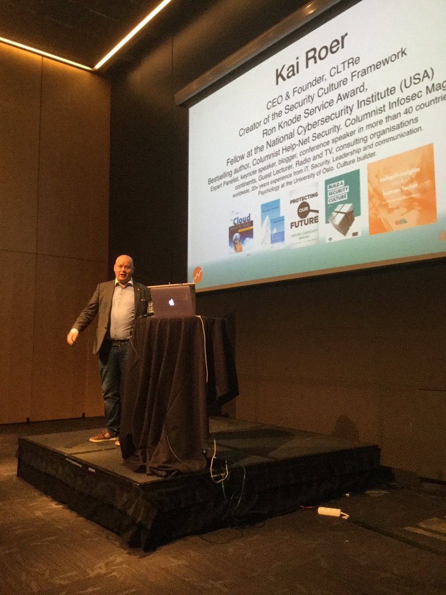 amelsec's tweet photo. Kai Roer about security culture. #ind17gdpr https://t.co/Vd1H1lrsq8