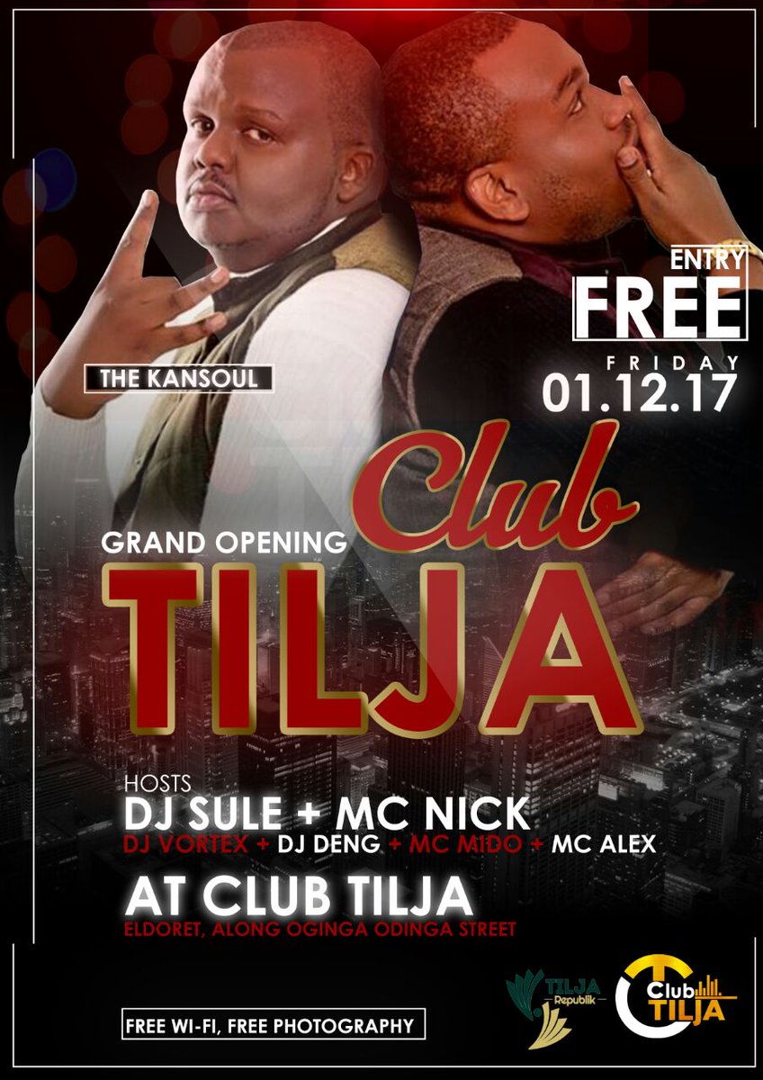 BlendartsCompan's tweet photo. Blendarts is pleased to announce we will be working With @ClubTiljaEldy to ensure good coverage  of the Club Experience. 
Don't Miss 1st December 2017 the MEGA LAUNCH  alongside @madtraxx  and @Mejja_Okwonkwo 
#Bablas 
#KCPE2017results 
#Melanin 
#Mugabe https://t.co/2JMrYkMNYJ