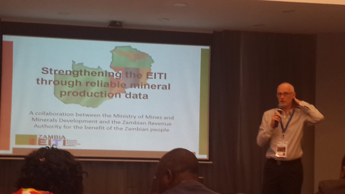 Presentation by <a href="/ronaldpsmit/">Ron Smit</a> from @MPMSPinZambia describing how Zambia is improving disclosure of realtime copper production data at the #EITI peer learning event.