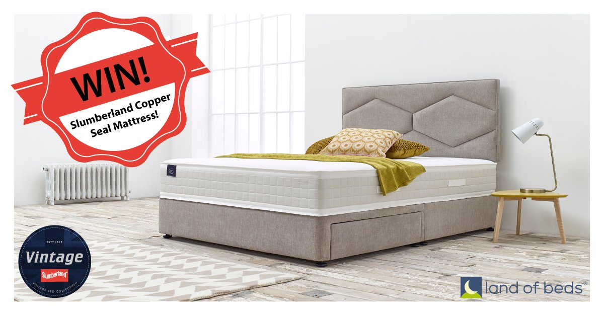 ⭐ WIN A SLUMBERLAND COPPER SEAL MATTRESS! ⭐

Is #bettersleep on your Christmas wish list this year? For your chance to start the new year with a brand new mattress, simply RT &amp; follow <a href="/slumberlanduk/">Slumberland</a> &amp; <a href="/LandofBeds/">Land of Beds</a>

T&amp;Cs apply: bit.ly/2zVNtHq #Competition closes 13/12/17