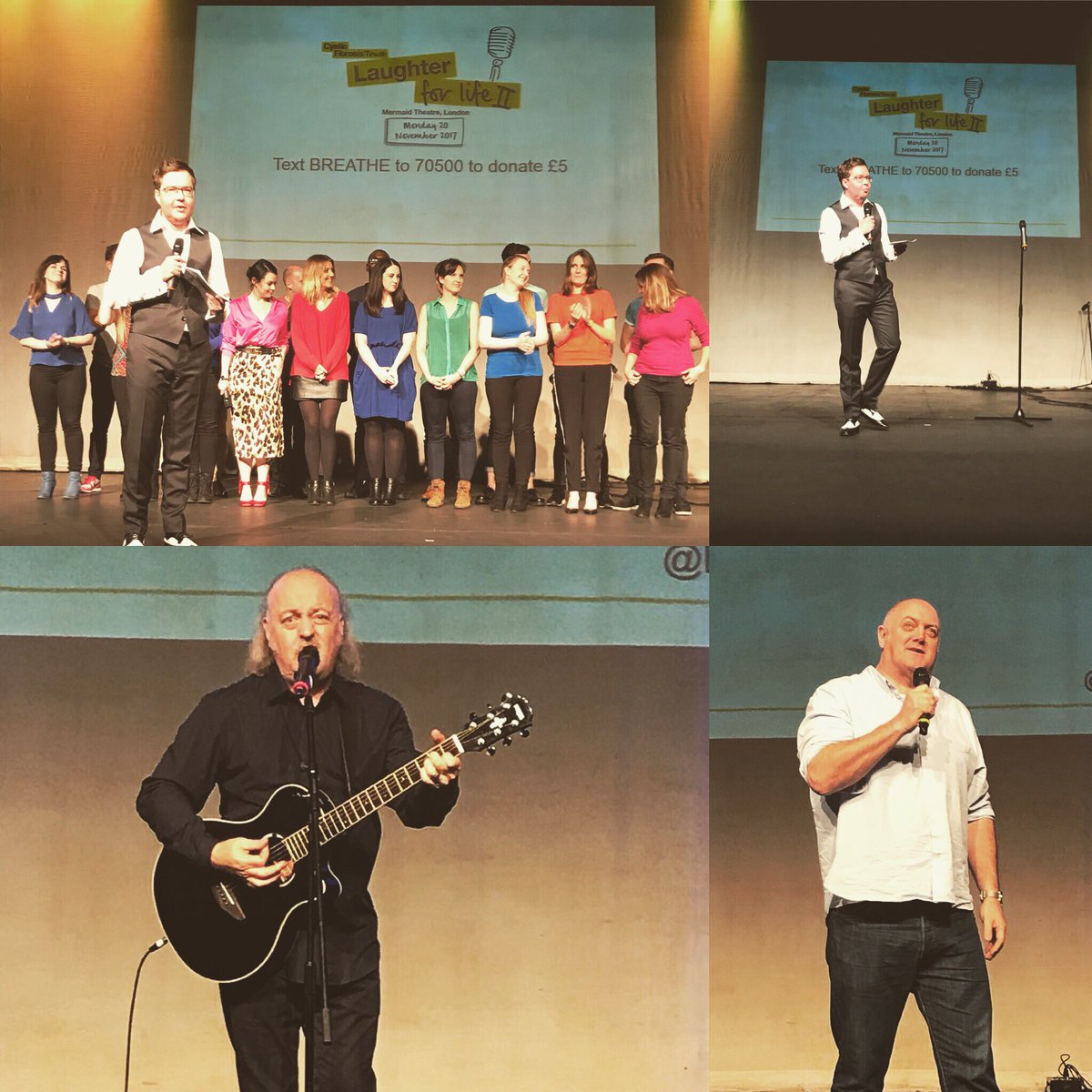 Congrats <a href="/olilewington/">Oli Lewington (he/him)</a> and <a href="/cftrust/">Cystic Fibrosis Trust</a> on a brilliant #laughterforlife gig last night. An incredible line up including <a href="/BillBailey/">Bill Bailey</a> <a href="/daraobriain/">Dara Ó Briain</a> <a href="/adamstsingers/">The Adam Street Singers</a> + so many more was matched only by Oli’s sensational shoes!! #transplant #cf