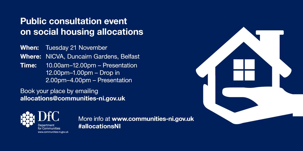 CommunitiesNI's tweet photo. Consultation event underway today at NICVA, Belfast on proposed changes to allocation of social homes #allocationsNI https://t.co/37Sv2QCoco