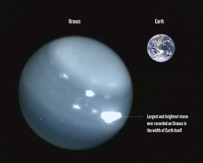 MSkystars's tweet photo. En Urano tambièn hay tormentas...y son del tamaño de nuestro planeta 🤓🔭 Credit: NASA-JPL
#UranusPlanet https://t.co/aDuCkT8uVr